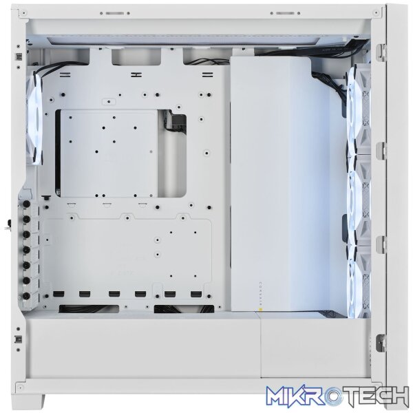 Corsair CC-9011233 iCUE 5000X RGB QL Edition White Mid Tower Tempered Glass PC Gaming Chassis - Image 3