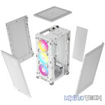 Corsair CC-9011247-WW 2000D RGB Airflow White Mini-ITX Gaming Chassis - Image 4