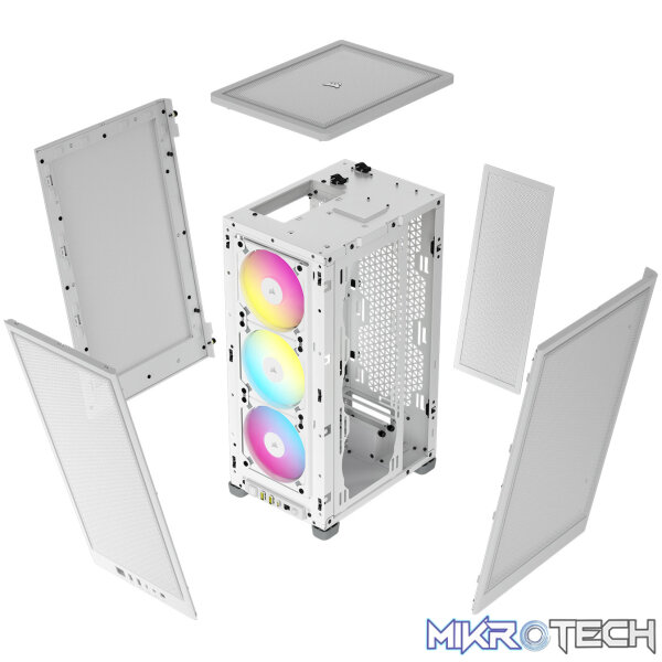Corsair CC-9011247-WW 2000D RGB Airflow White Mini-ITX Gaming Chassis - Image 4
