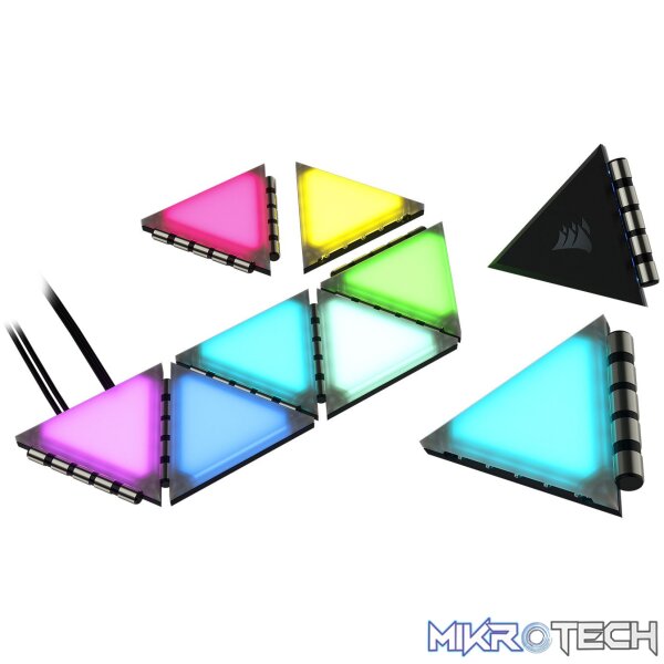 Corsair CL-9011114 iCUE LC100 Case Accent Lighting Triangles Starter Kit - Image 3