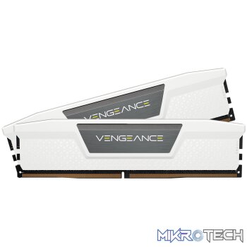 Corsair CMK64GX5M2B5200C40W Vengeance LPX 64GB (2x32GB) DDR5-5200MHz CL40 1.25V White Desktop Memory