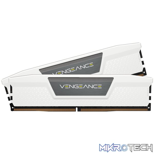 Corsair CMK64GX5M2B5200C40W Vengeance LPX 64GB (2x32GB) DDR5-5200MHz CL40 1.25V White Desktop Memory Corsair CMK64GX5M2B5200C40W Vengeance LPX 64GB (2x32GB) DDR5-5200MHz CL40 1.25V White Desktop Memory