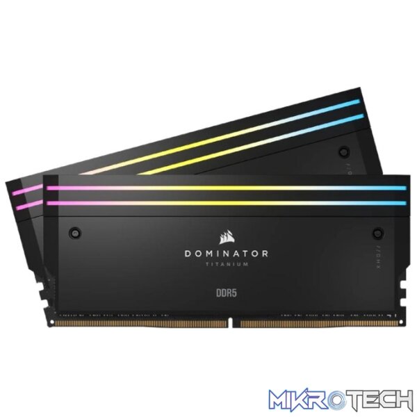 Corsair CMP64GX5M2B6400C32 DOMINATOR TITANIUM RGB DDR5 64GB Kit(2 x 32GB) DDR5 DRAM 6400MHz CL32 1.40V Black Memory Corsair CMP64GX5M2B6400C32 DOMINATOR TITANIUM RGB DDR5 64GB Kit(2 x 32GB) DDR5 DRAM 6400MHz CL32 1.40V Black Memory