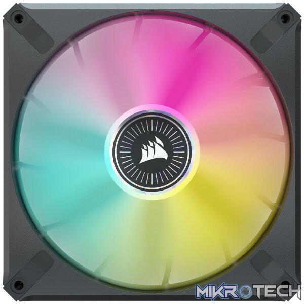 Corsair CO-9050115 ML140 RGB ELITE 140mm RGB + Lighting Node Core Black Chassis Fan 2 Pack - Image 2