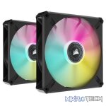 Corsair CO-9050115 ML140 RGB ELITE 140mm RGB + Lighting Node Core Black Chassis Fan 2 Pack