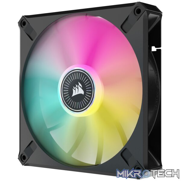 Corsair CO-9050115 ML140 RGB ELITE 140mm RGB + Lighting Node Core Black Chassis Fan 2 Pack - Image 3
