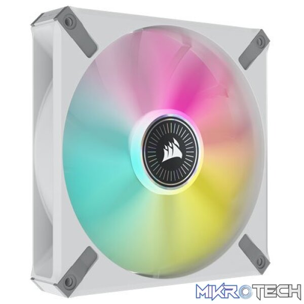 Corsair CO-9050118 ML140 RGB ELITE 140mm RGB Fan Single Pack White Chassis Fan - Image 2
