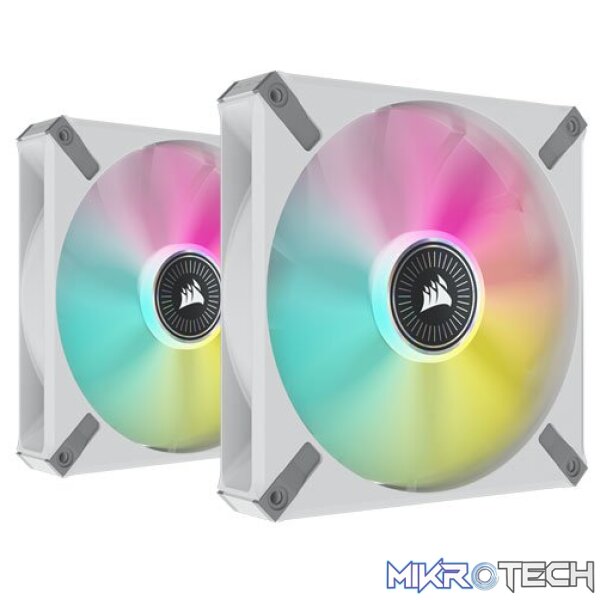 Corsair CO-9050119 ML140 RGB ELITE 140mm RGB Fan + Lighting Node Core White 2 Pack Chassis Fans Corsair CO-9050119 ML140 RGB ELITE 140mm RGB Fan + Lighting Node Core White 2 Pack Chassis Fans