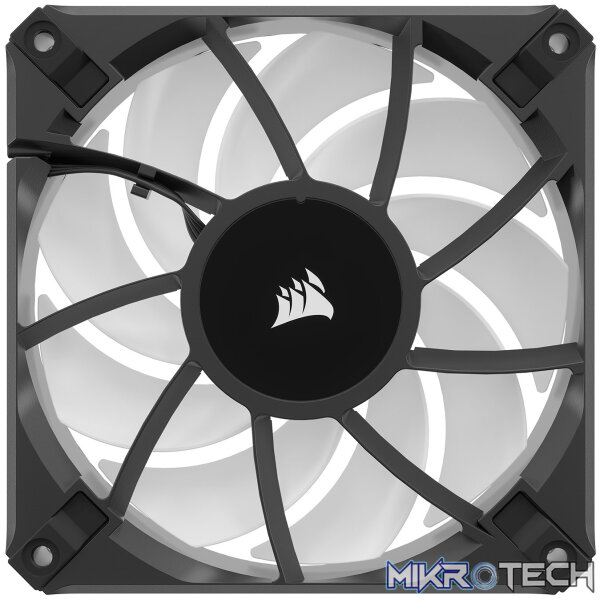 Corsair CO-9050154 iCUE AF120 RGB ELITE Black 120mm 3 Fan + Lighting Node CORE Pack - Image 3