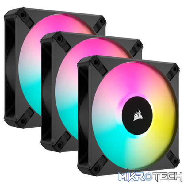 Corsair CO-9050154 iCUE AF120 RGB ELITE Black 120mm 3 Fan + Lighting Node CORE Pack Corsair CO-9050154 iCUE AF120 RGB ELITE Black 120mm 3 Fan + Lighting Node CORE Pack