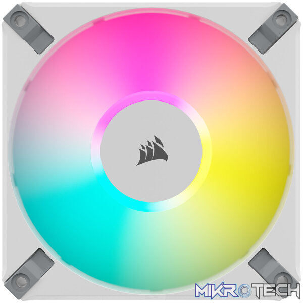 Corsair CO-9050158 iCUE AF120 RGB ELITE White 120mm 3 Fan + Lighting Node CORE Pack - Image 2