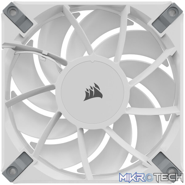Corsair CO-9050158 iCUE AF120 RGB ELITE White 120mm 3 Fan + Lighting Node CORE Pack - Image 3