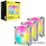 Corsair CO-9050158 iCUE AF120 RGB ELITE White 120mm 3 Fan + Lighting Node CORE Pack - Image 4