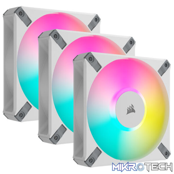 Corsair CO-9050158 iCUE AF120 RGB ELITE White 120mm 3 Fan + Lighting Node CORE Pack Corsair CO-9050158 iCUE AF120 RGB ELITE White 120mm 3 Fan + Lighting Node CORE Pack