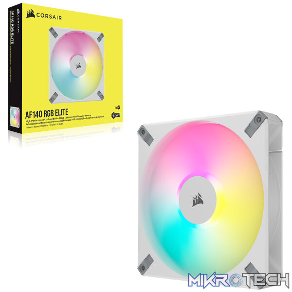 Corsair CO-9050159 iCUE AF140 RGB ELITE White 140mm 1 Fan Expansion Pack - Image 4