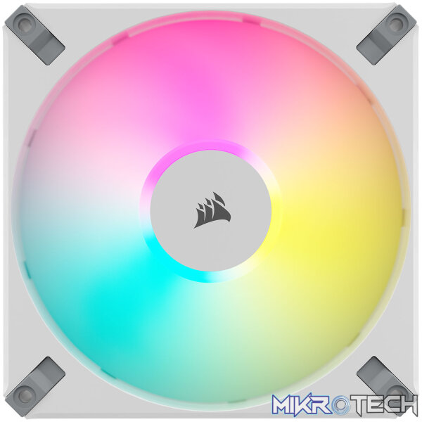 Corsair CO-9050160 iCUE AF140 RGB ELITE White 140mm 2 Fan + Lighting Node CORE Pack - Image 2