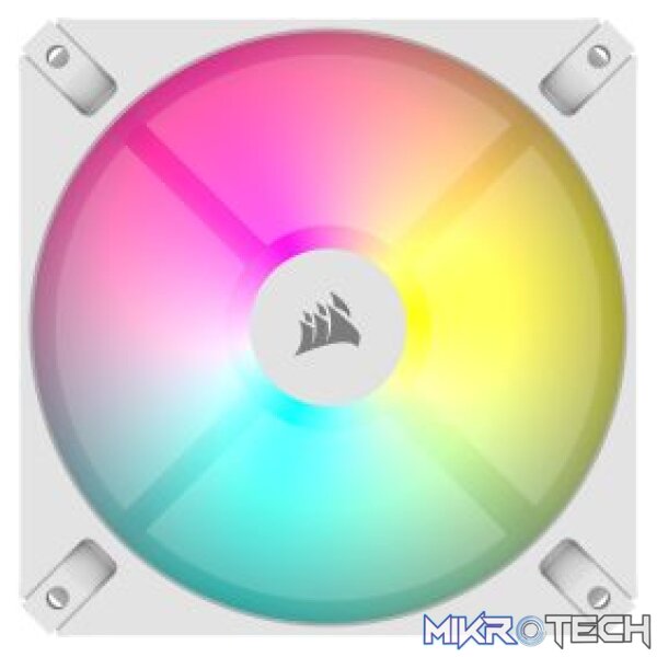 Corsair CO-9050168 iCUE AR120 ARGB 120mm PWM 1850 RPM White Case Fan - Image 2