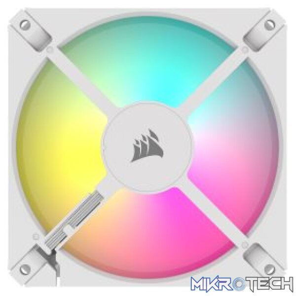Corsair CO-9050168 iCUE AR120 ARGB 120mm PWM 1850 RPM White Case Fan - Image 4