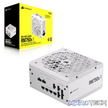 Corsair CP-9020273 RMx SHIFT White Series 750W 80+ Gold PCIE 5.0 Fully Modular ATX 3.0 Power Supply