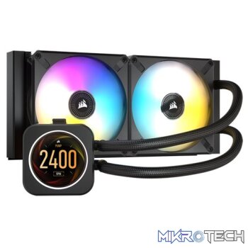 Corsair CW-9060061 iCUE H100i ELITE LCD 240mm Intel/AMD CPU Liquid Cooler