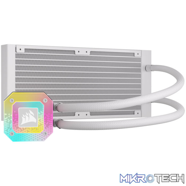 Corsair CW-9060072 iCUE H100i ELITE CAPELLIX XT White 240mm Liquid Cooler - Image 2