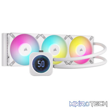 Corsair CW-9060077 iCUE H150i ELITE LCD XT White 360mm Liquid Cooler