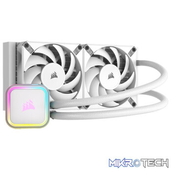 Corsair CW-9060078-WW H100i RGB ELITE 240mm All-In-One White Liquid CPU Cooler