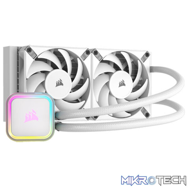 Corsair CW-9060078-WW H100i RGB ELITE 240mm All-In-One White Liquid CPU Cooler Corsair CW-9060078-WW H100i RGB ELITE 240mm All-In-One White Liquid CPU Cooler