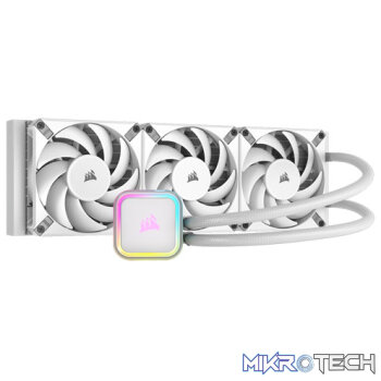 Corsair CW-9060079-WW H150i RGB ELITE 360mm All-In-One White Liquid CPU Cooler