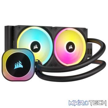 Corsair CW-9061001-WW iCUE Link H100i RGB AIO 240mm Black Liquid CPU Cooler