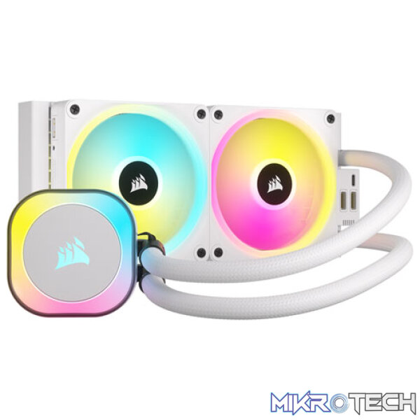 Corsair CW-9061005-WW iCUE Link H100i RGB AIO 240mm White Liquid CPU Cooler Corsair CW-9061005-WW iCUE Link H100i RGB AIO 240mm White Liquid CPU Cooler