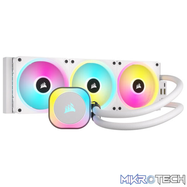 Corsair CW-9061006-WW iCUE Link H150i RGB AIO 360mm White Liquid CPU Cooler Corsair CW-9061006-WW iCUE Link H150i RGB AIO 360mm White Liquid CPU Cooler