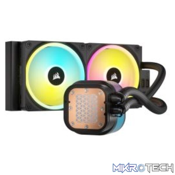 Corsair CW-9061007 iCUE LINK H100i LCD RGB 240mm Black AIO with IPS LCD Display Liquid Cooler - Image 3