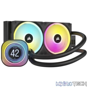 Corsair CW-9061007 iCUE LINK H100i LCD RGB 240mm Black AIO with IPS LCD Display Liquid Cooler
