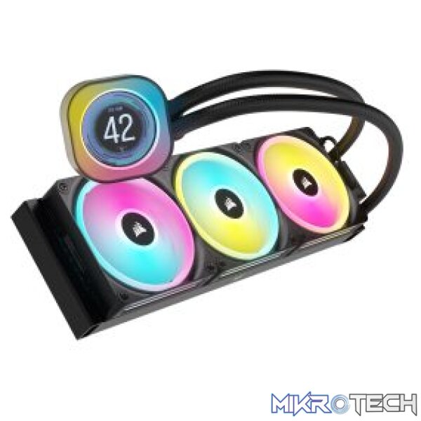 Corsair CW-9061008-WW iCUE Link H150i LCD AIO 360mm Black Liquid CPU Cooler - Image 2