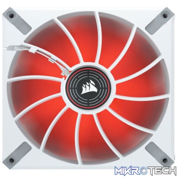 Corsair Co-9050129 ML140 LED ELITE 140mm Red LED Fan Single Pack White Chassis Fan - Image 3