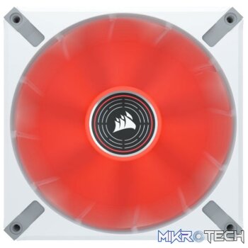 Corsair Co-9050129 ML140 LED ELITE 140mm Red LED Fan Single Pack White Chassis Fan