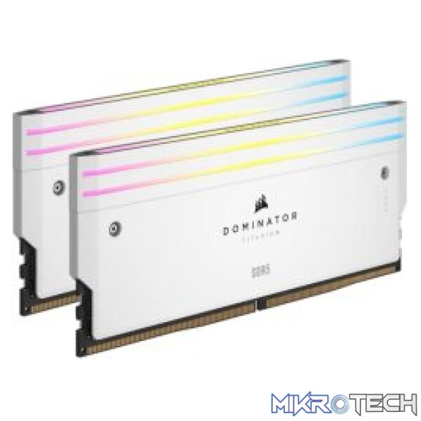 Corsair DOMINATOR TITANIUM RGB DDR5 32GB (2 x 16GB) DDR5 DRAM 6000MHz CL30 1.40V White Memory Kit - Image 2