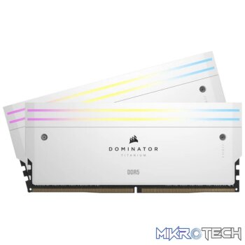 Corsair DOMINATOR TITANIUM RGB DDR5 32GB (2 x 16GB) DDR5 DRAM 6000MHz CL30 1.40V White Memory Kit