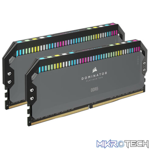 Corsair Dominator Platinum RGB 32GB (2x16GB) DDR5-5200MT/s CL40 1.25V AMD EXPO Cool Grey Desktop Memory - Image 2