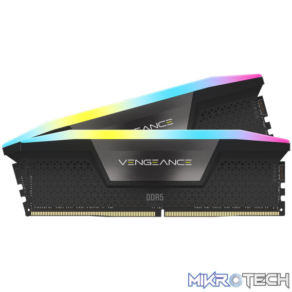 Corsair Vengeance RGB 48GB (2x24GB) DDR5-5200MHz CL38 1.25V Black Desktop Memory Corsair Vengeance RGB 48GB (2x24GB) DDR5-5200MHz CL38 1.25V Black Desktop Memory