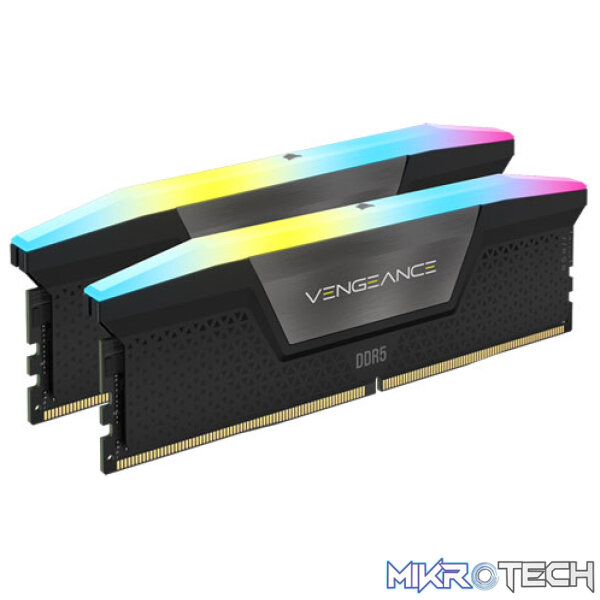 Corsair Vengeance RGB 96GB (2x48GB) DDR5-5200MHz CL38 1.25V Black Desktop Memory - Image 2