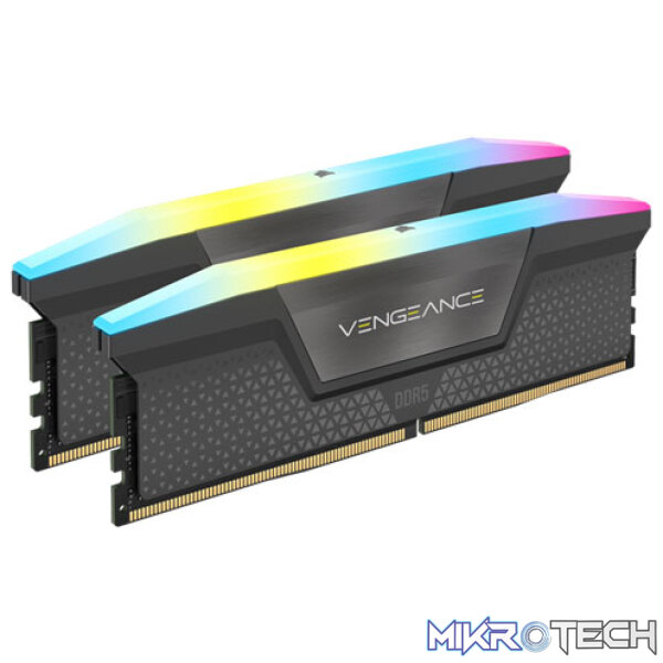 Corsair Vengeance RGB Black 32GB Kit(2 x 16GB) DDR5 6000MHz CL36 AMD EXPO Gaming Memory - Image 2