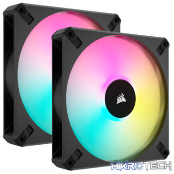 Corsair iCUE AF140 RGB ELITE Black 140mm 2 Fan + Lighting Node CORE Pack