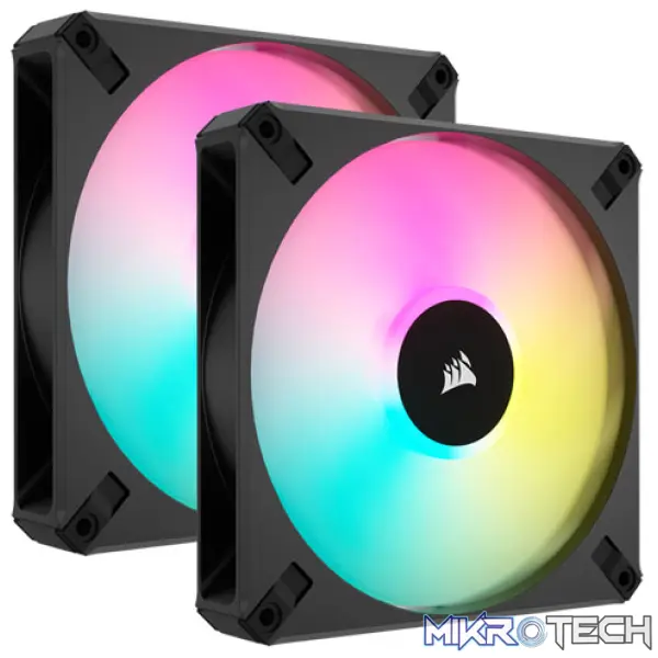 Corsair iCUE AF140 RGB ELITE Black 140mm 2 Fan + Lighting Node CORE Pack Corsair iCUE AF140 RGB ELITE Black 140mm 2 Fan + Lighting Node CORE Pack