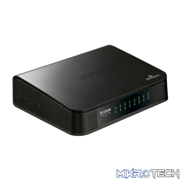 D-Link DES-1016A Unmanaged Switch Brown 16-port 10/100 D-Link DES-1016A Unmanaged Switch Brown 16-port 10/100