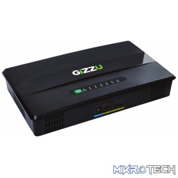 GIZZU 60W 69Wh 21600mAh Mini POE DC UPS LifePO4 - Black