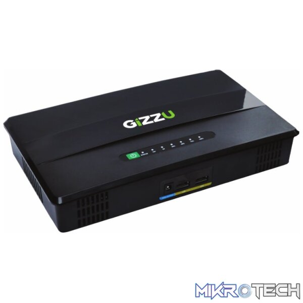 GIZZU 60W 69Wh 21600mAh Mini POE DC UPS LifePO4 - Black GIZZU 60W 69Wh 21600mAh Mini POE DC UPS LifePO4 - Black