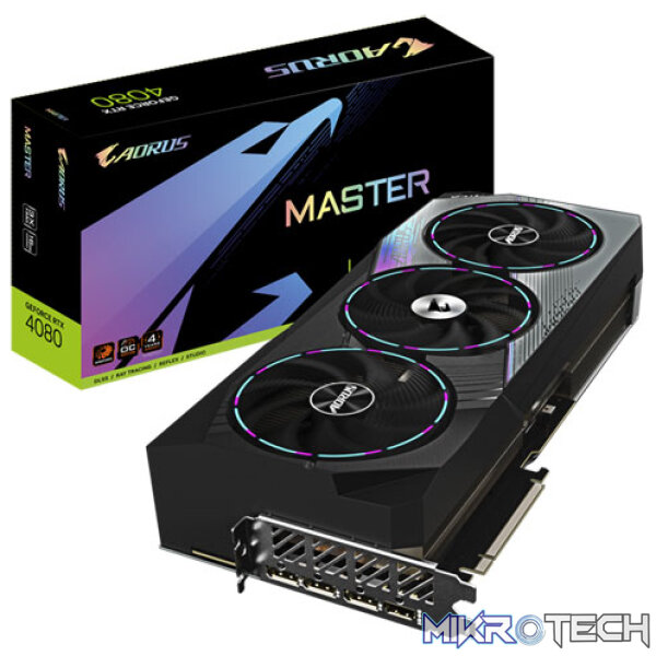 GIgabyte GeForce RTX 4080 Aorus Master 16GB GDDR6X 256-Bit PCIe 4.0 Desktop Graphics Card GIgabyte GeForce RTX 4080 Aorus Master 16GB GDDR6X 256-Bit PCIe 4.0 Desktop Graphics Card