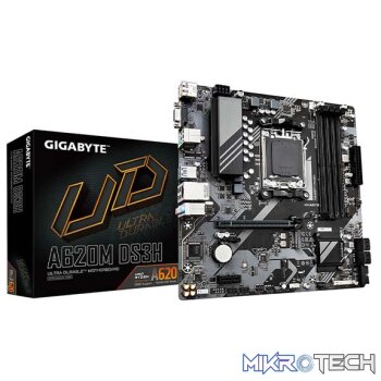 Gigabyte A620M-DS3H AMD A620 Ryzen Socket AM5 Micro-ATX Desktop Motherboard